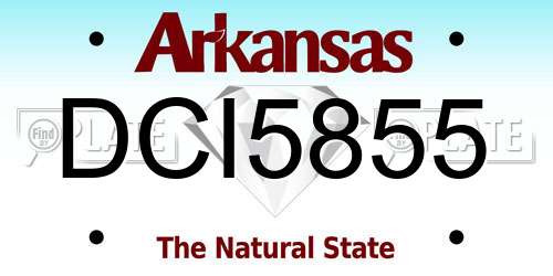 DCI5855 Arkansas License Plate