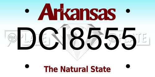 DCI8555 Arkansas License Plate