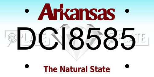 DCI8585 Arkansas License Plate