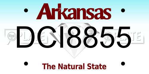 DCI8855 Arkansas License Plate
