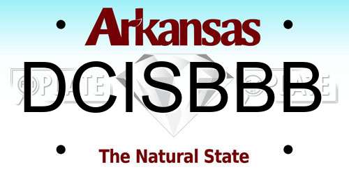 DCISBBB Arkansas License Plate
