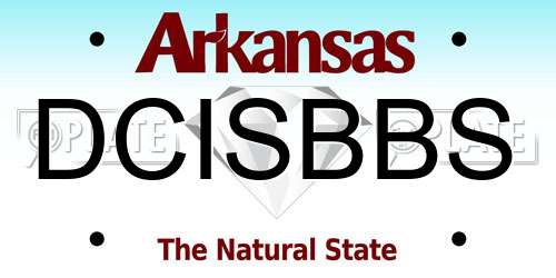 DCISBBS Arkansas License Plate