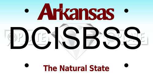 DCISBSS Arkansas License Plate