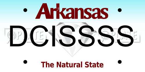 DCISSSS Arkansas License Plate