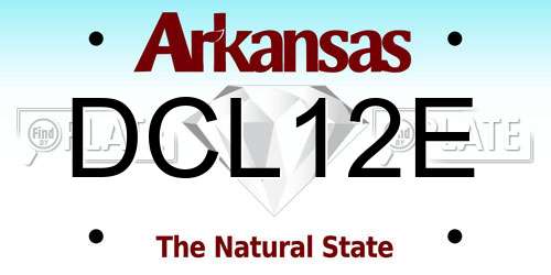 DCL12E Arkansas License Plate