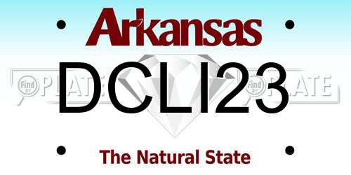 DCLI23 Arkansas License Plate