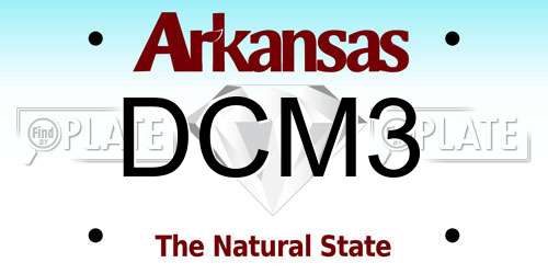 DCM3 Arkansas License Plate