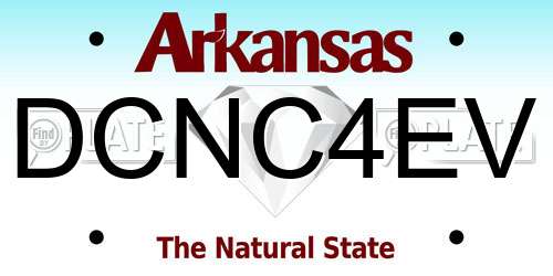 DCNC4EV Arkansas License Plate
