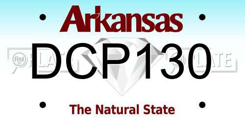 DCP130 Arkansas License Plate