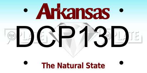 DCP13D Arkansas License Plate