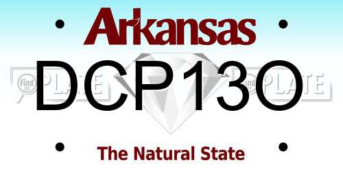 DCP13O Arkansas License Plate
