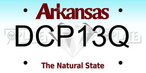 DCP13Q Arkansas License Plate