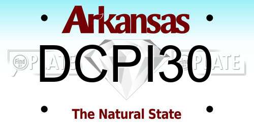 DCPI30 Arkansas License Plate