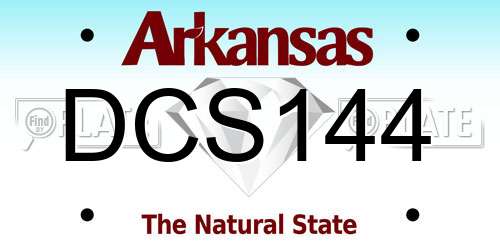 DCS144 Arkansas License Plate