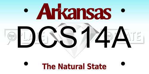 DCS14A Arkansas License Plate