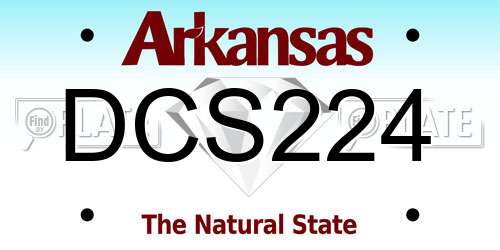 DCS224 Arkansas License Plate