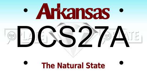DCS27A Arkansas License Plate