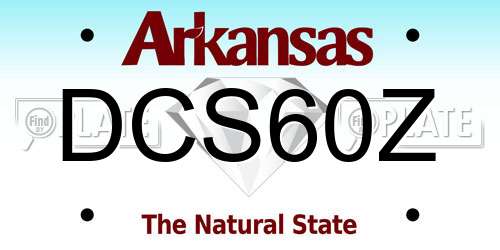 DCS60Z Arkansas License Plate
