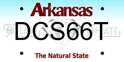 DCS66T Arkansas License Plate