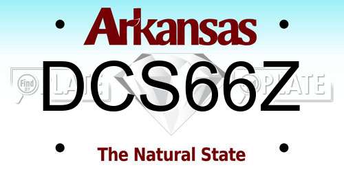 DCS66Z Arkansas License Plate