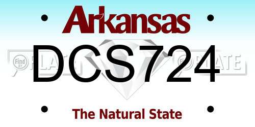 DCS724 Arkansas License Plate