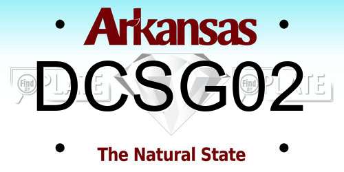 DCSG02 Arkansas License Plate