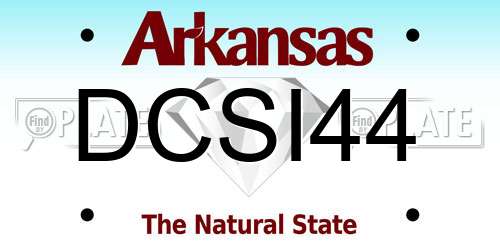 DCSI44 Arkansas License Plate