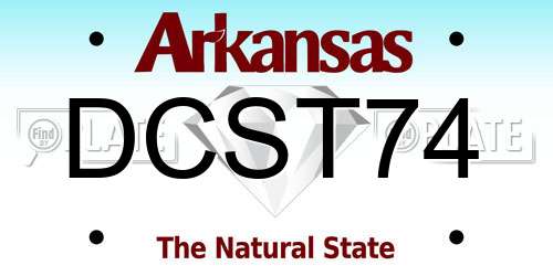 DCST74 Arkansas License Plate