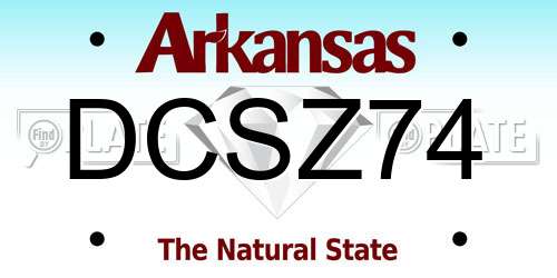DCSZ74 Arkansas License Plate