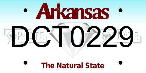 DCT0229 Arkansas License Plate