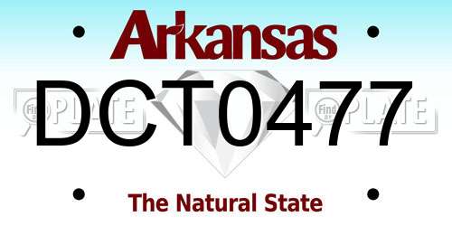 DCT0477 Arkansas License Plate