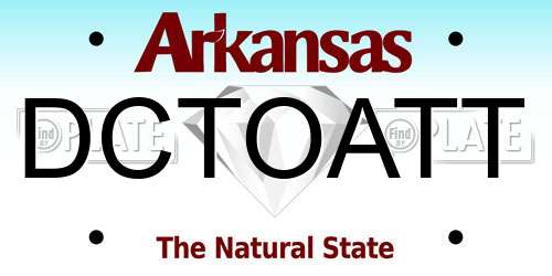 DCTOATT Arkansas License Plate