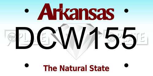 DCW155 Arkansas License Plate