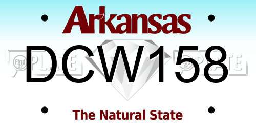 DCW158 Arkansas License Plate