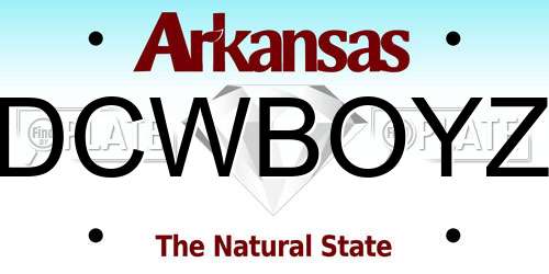 DCWBOYZ Arkansas License Plate