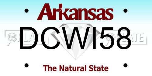 DCWI58 Arkansas License Plate