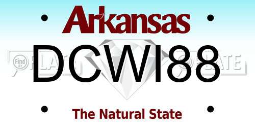 DCWI88 Arkansas License Plate