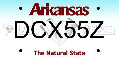 DCX55Z Arkansas License Plate