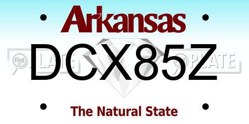 DCX85Z Arkansas License Plate