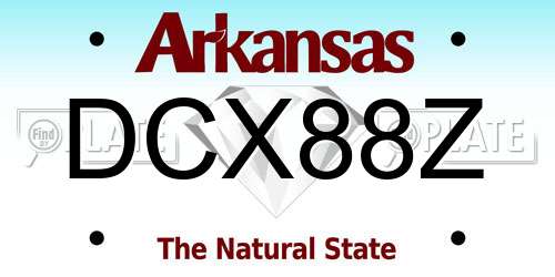 DCX88Z Arkansas License Plate
