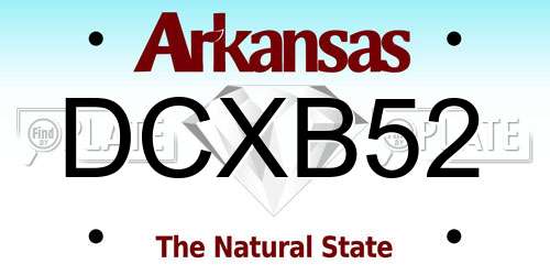 DCXB52 Arkansas License Plate