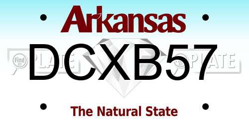 DCXB57 Arkansas License Plate
