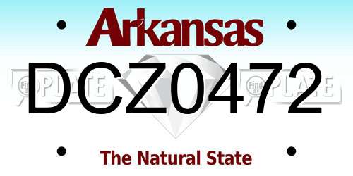 DCZ0472 Arkansas License Plate