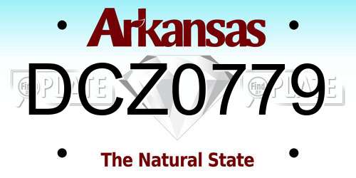 DCZ0779 Arkansas License Plate