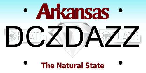 DCZDAZZ Arkansas License Plate