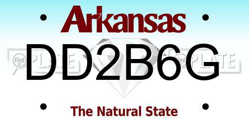 DD2B6G Arkansas License Plate