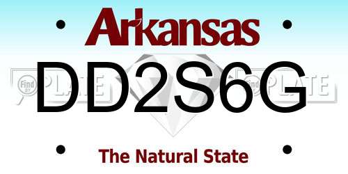 DD2S6G Arkansas License Plate