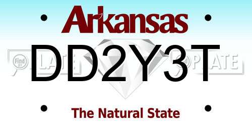 DD2Y3T Arkansas License Plate