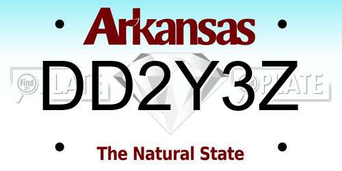 DD2Y3Z Arkansas License Plate