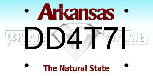 DD4T7I Arkansas License Plate